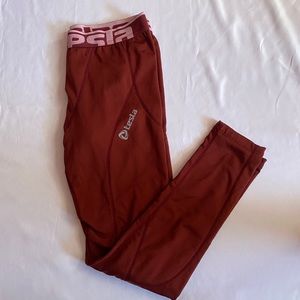 (Mens) Maroon Compression Tights
